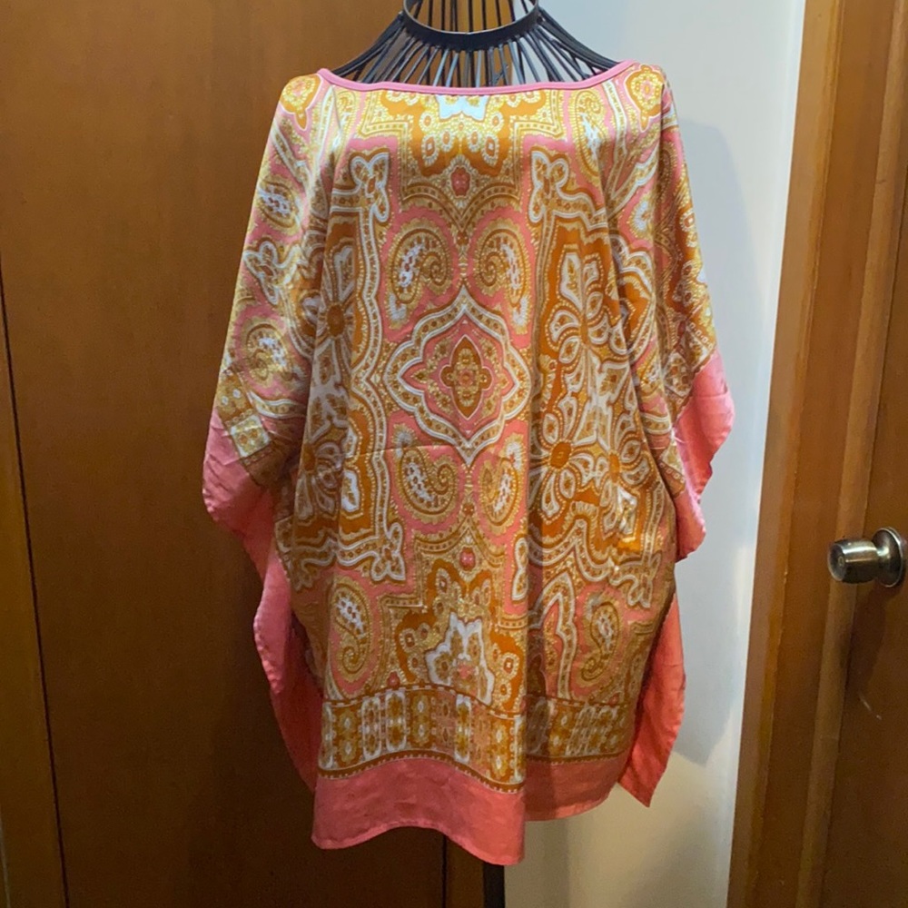 Pink and Gold Handkerchief Top